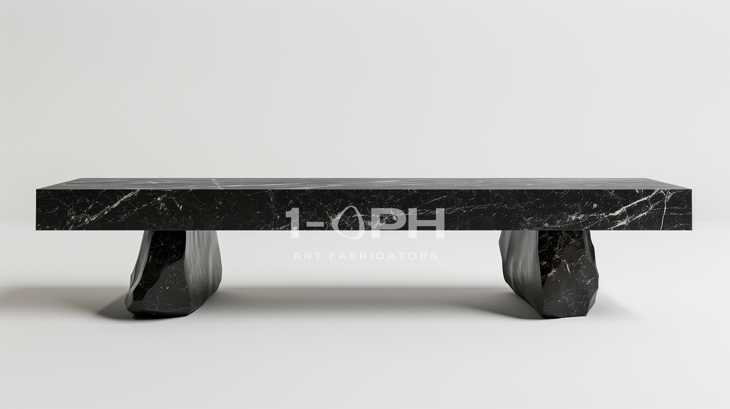 Obsidian Edge Marble Bench