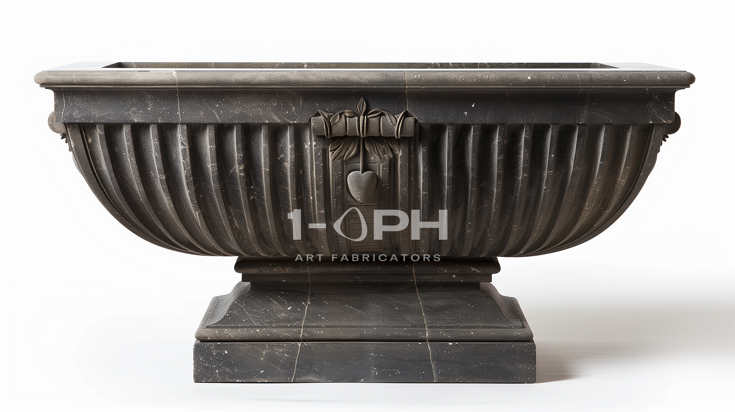 Pietra Grey Garland Marble Urn Planter