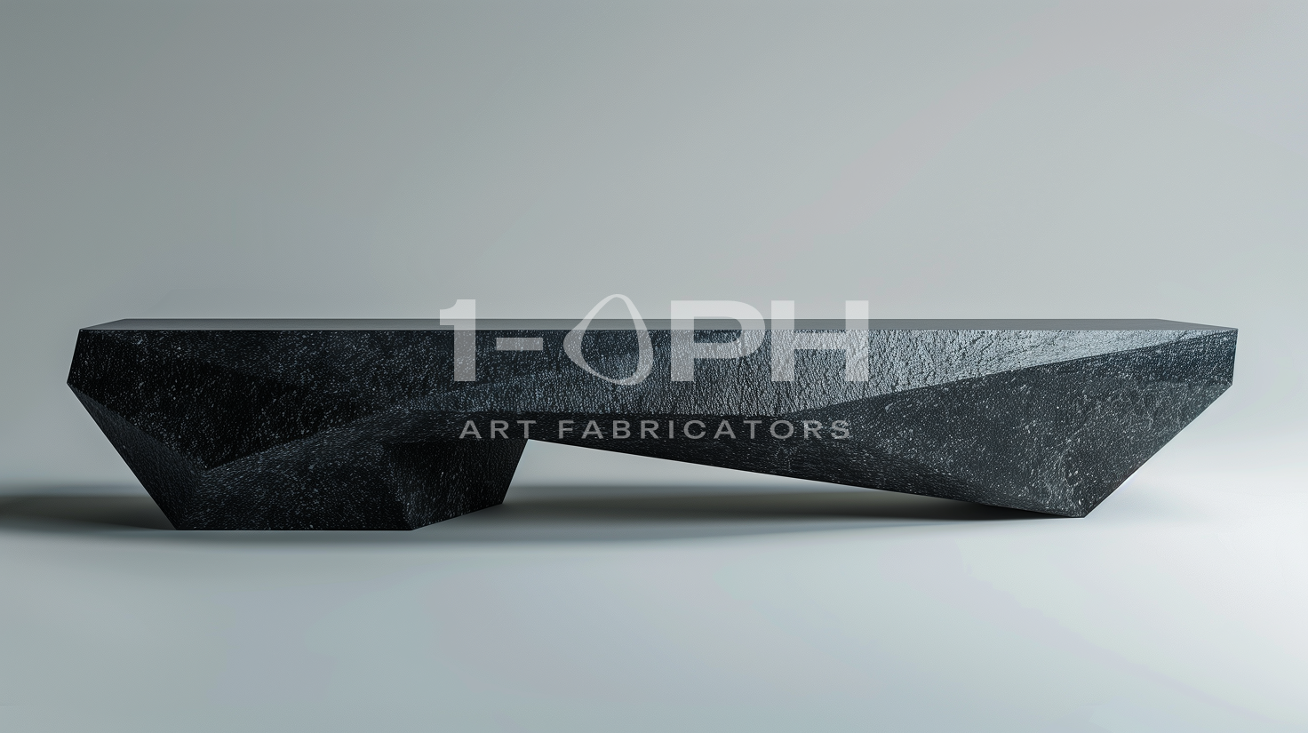 Obsidian Facet Marble Bench