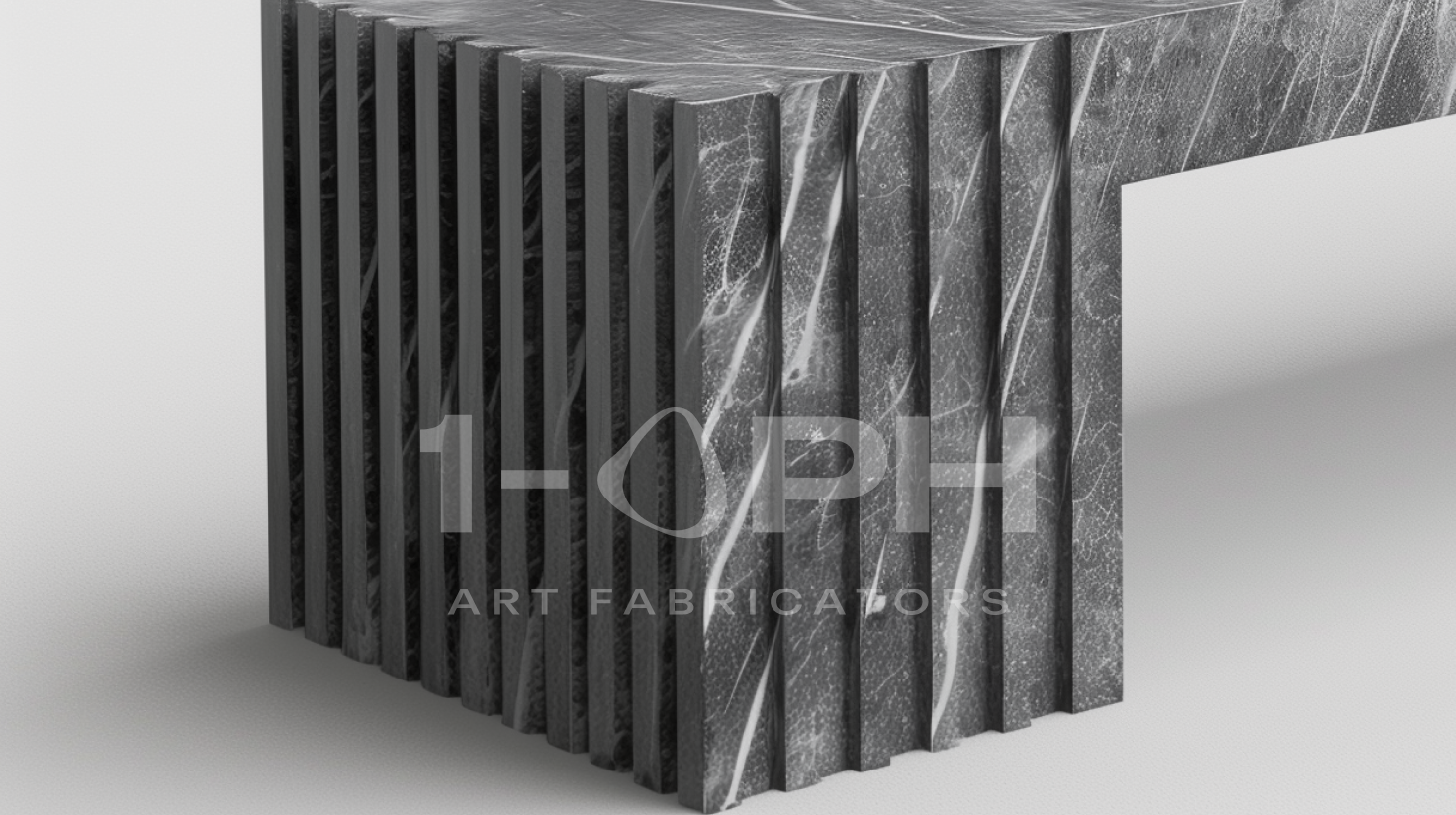 Strata Linear Marble Bench