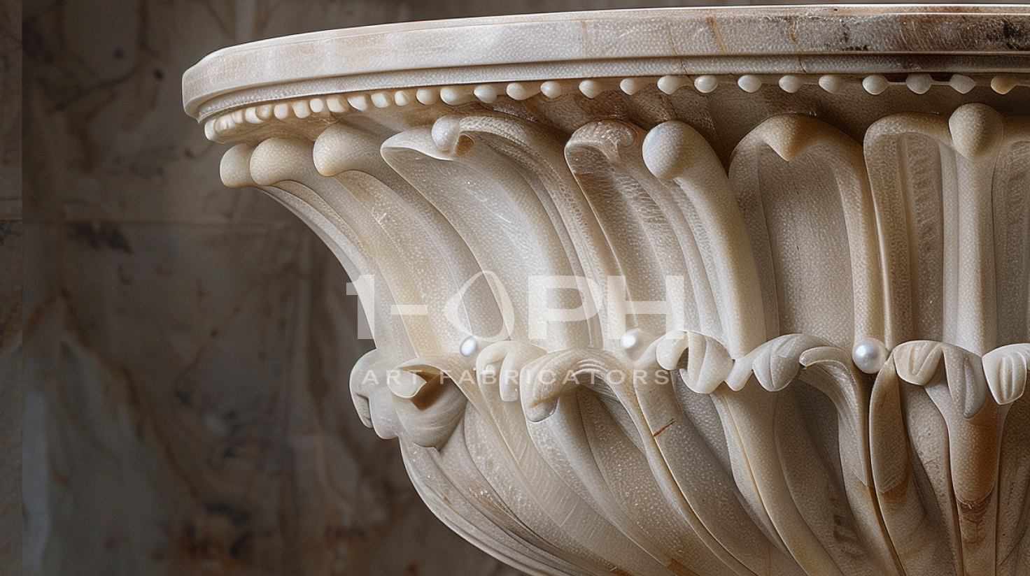 Imperial Petal Marble Urn Planter