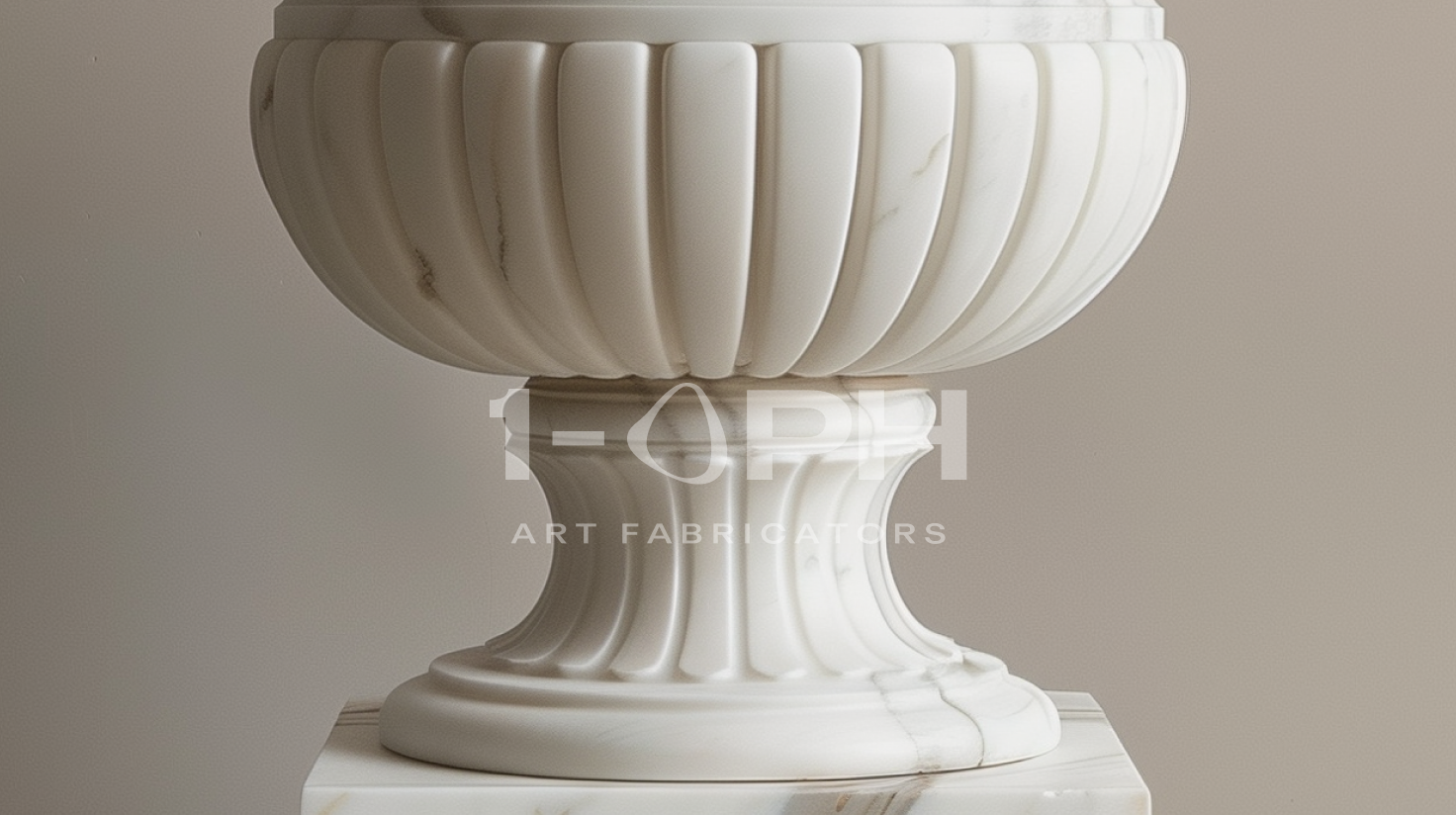 Calacatta Classic Marble Urn Planter