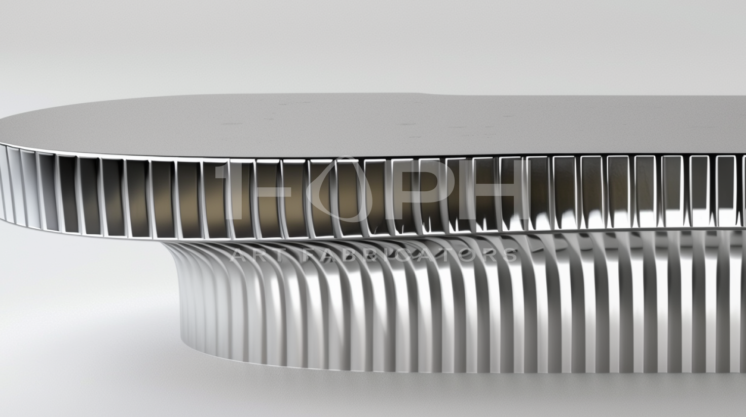 Aero Rib Stainless Steel Bench