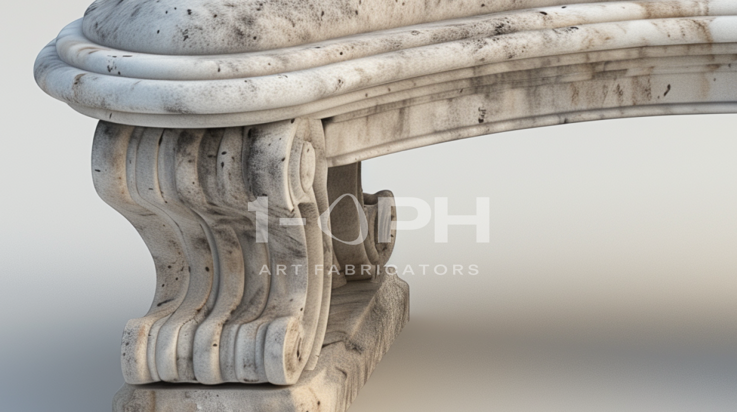 Imperial Curved Marble Bench