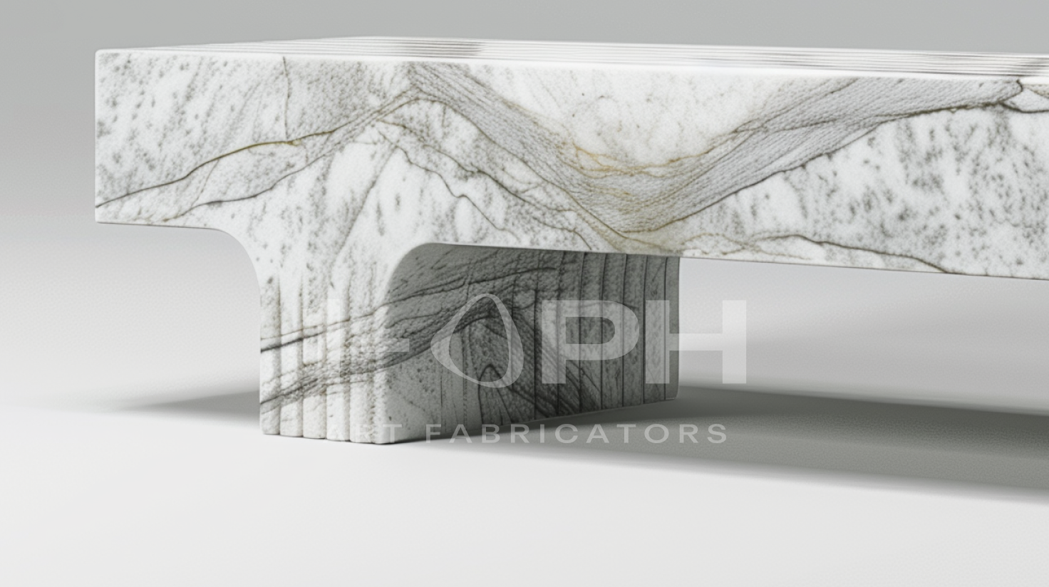 Calacatta Strata Marble Bench