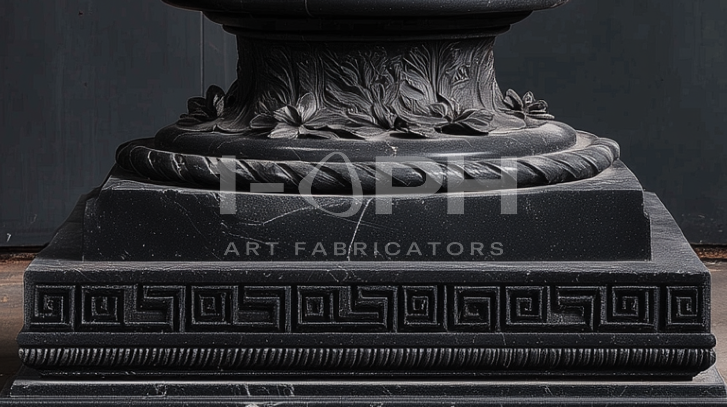 Imperial Eagle Black Marble Urn Planter