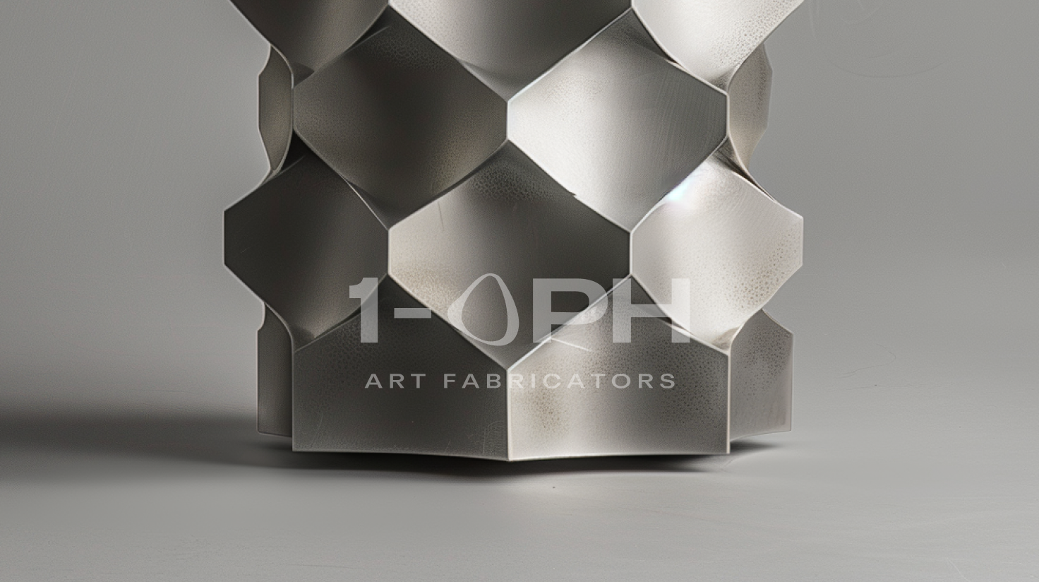HexaFacet Stainless Steel Luxury Column Planter