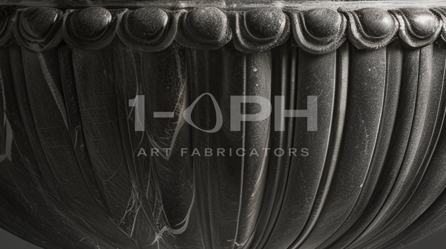 Pietra Grey Classical Fluted Marble Urn Planter