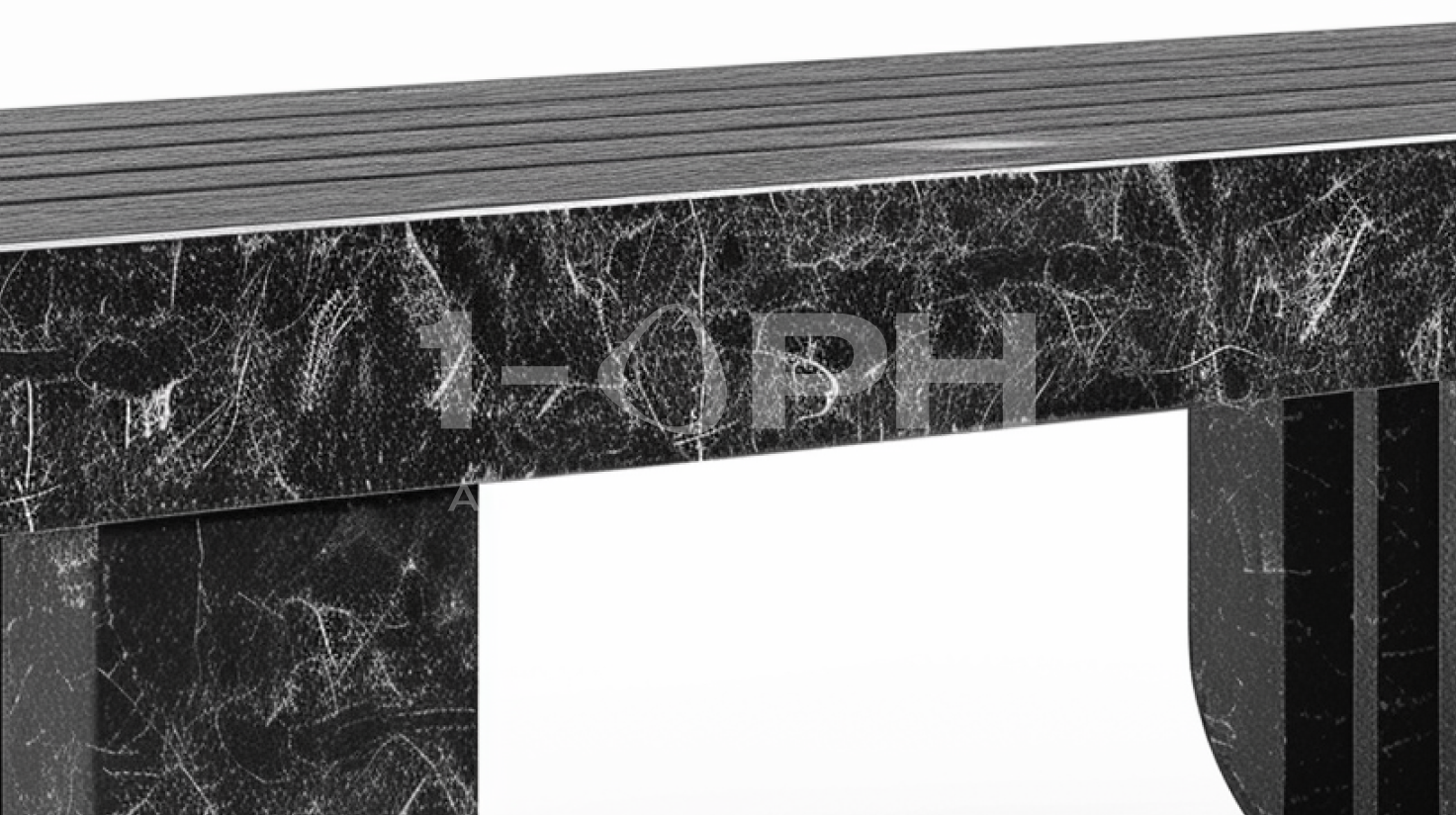 Obsidian Column Marble Bench