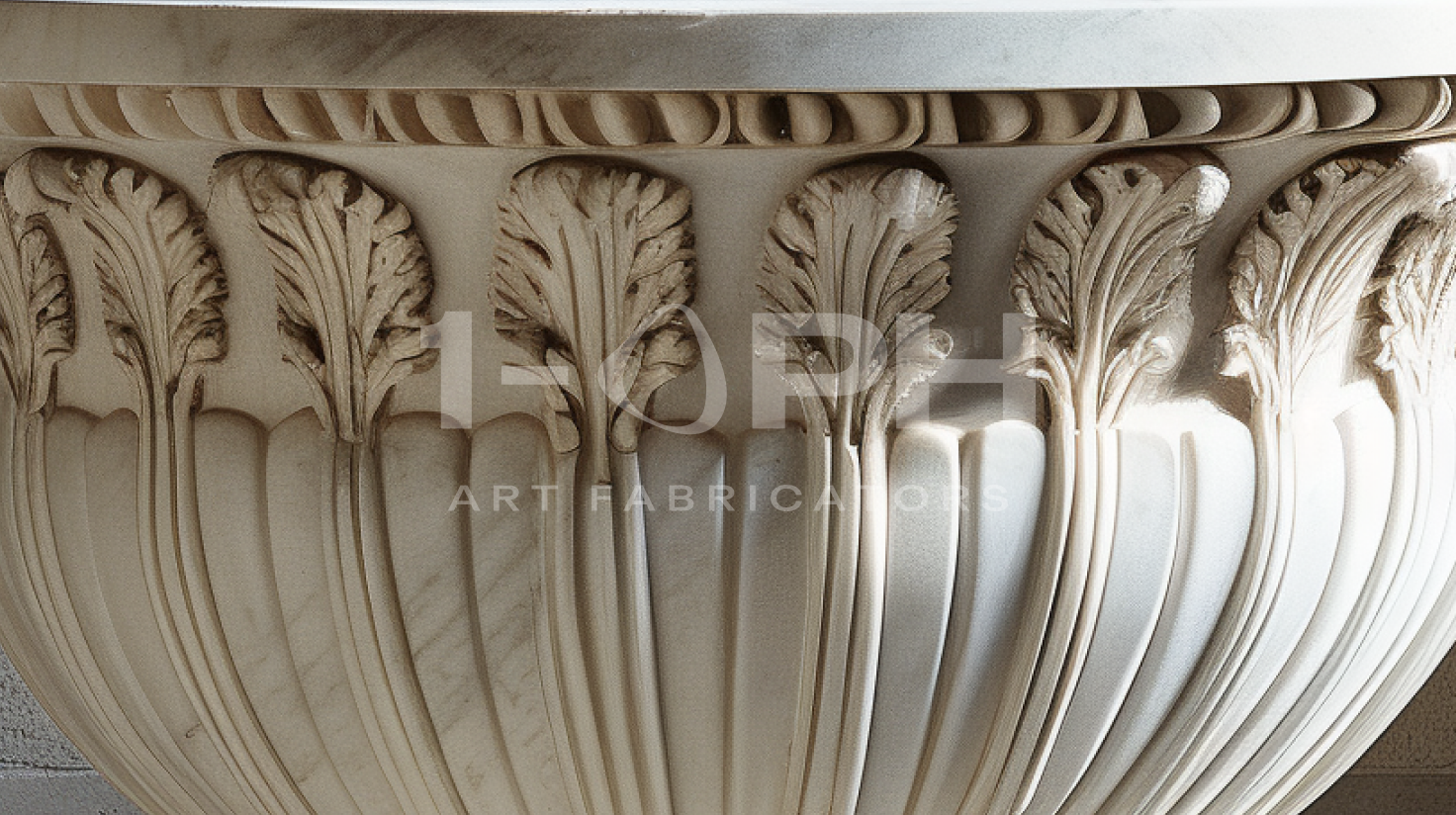 Carrara Acanthus Classical Marble Urn Planter