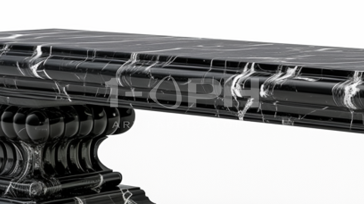 NERO IMPERIAL PEDESTAL BENCH