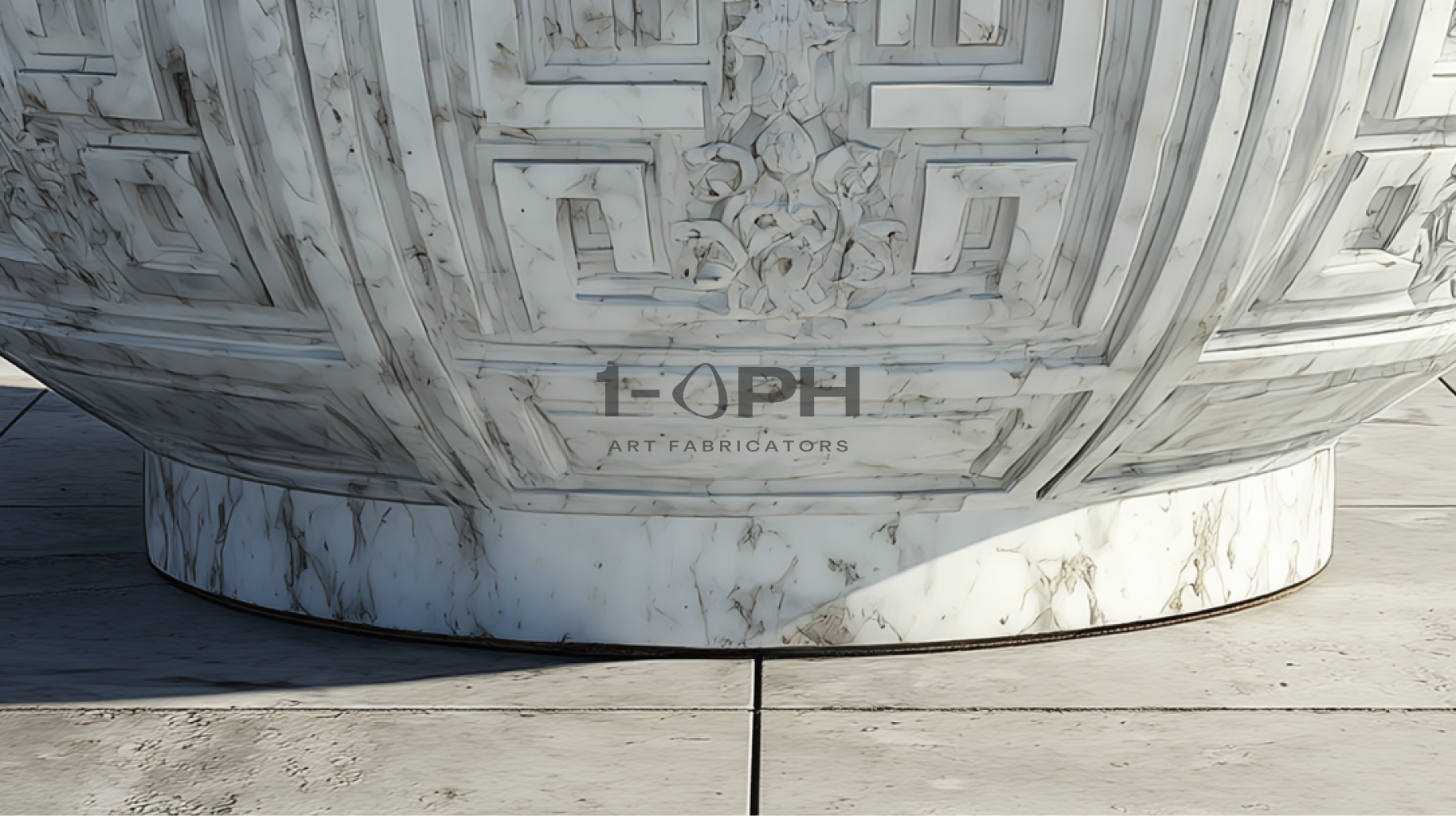 Imperial Helios Vessel — Monumental Carved Marble Planter