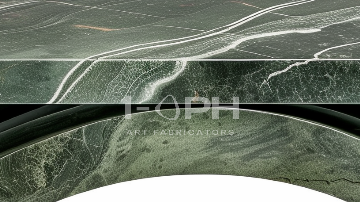 Verde Wave Marble Bench