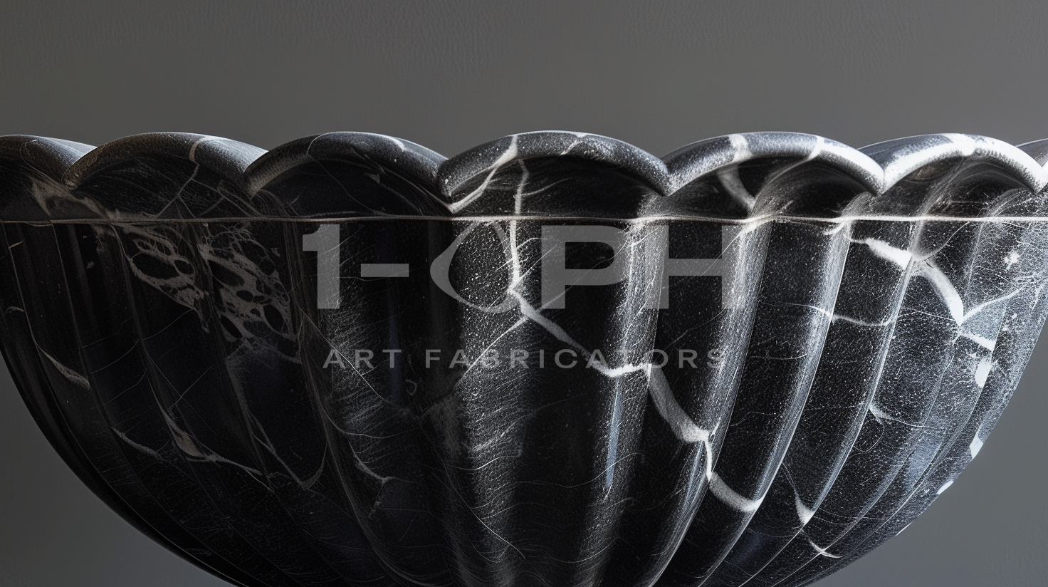 Nero Fluted Marble Urn Planter