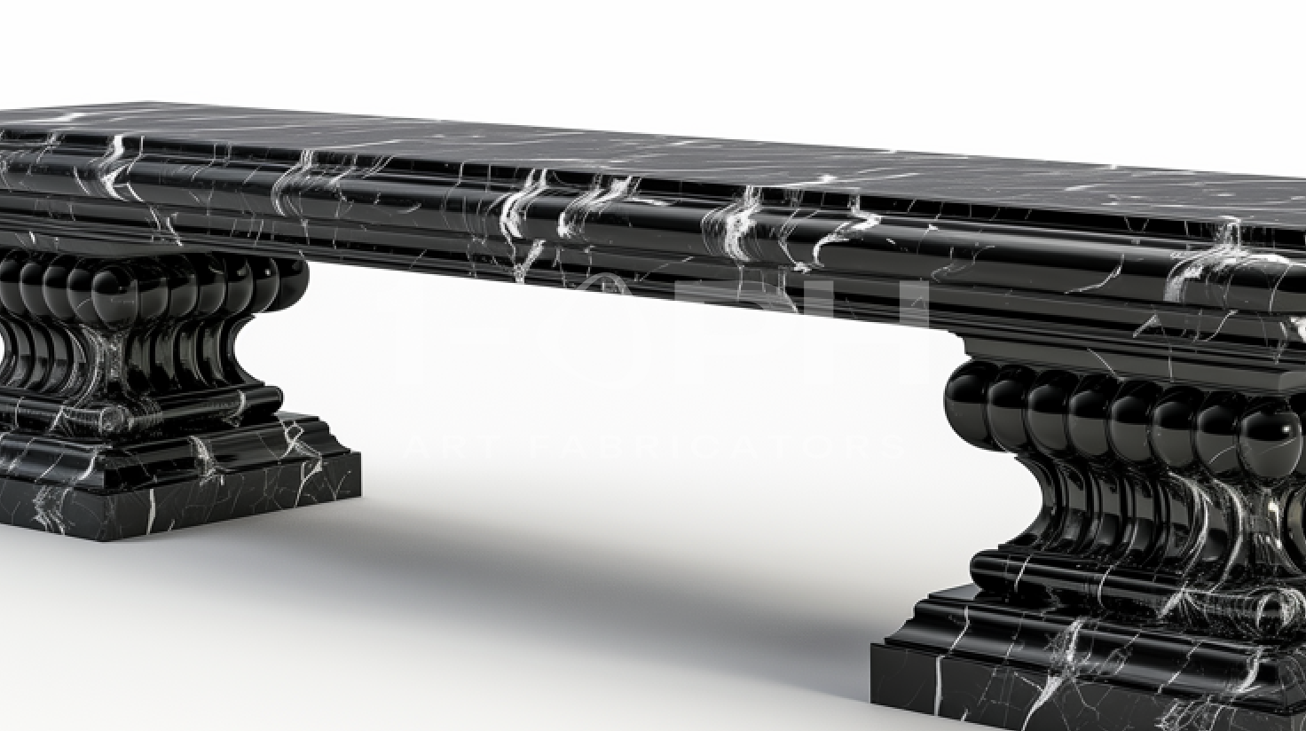 NERO IMPERIAL PEDESTAL BENCH