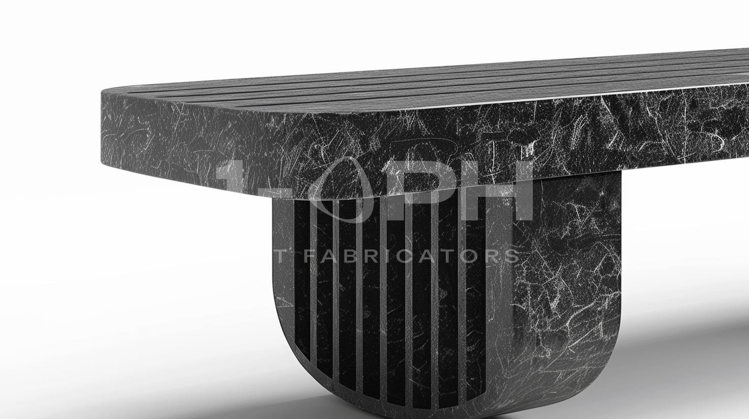 Obsidian Column Marble Bench