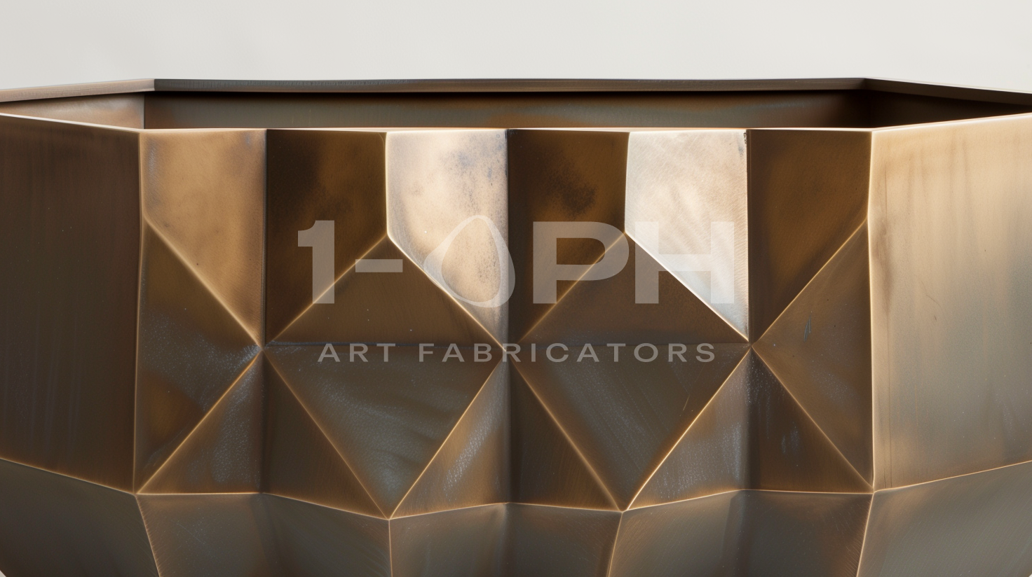 Faceted Bronze Geometric Luxury Planter