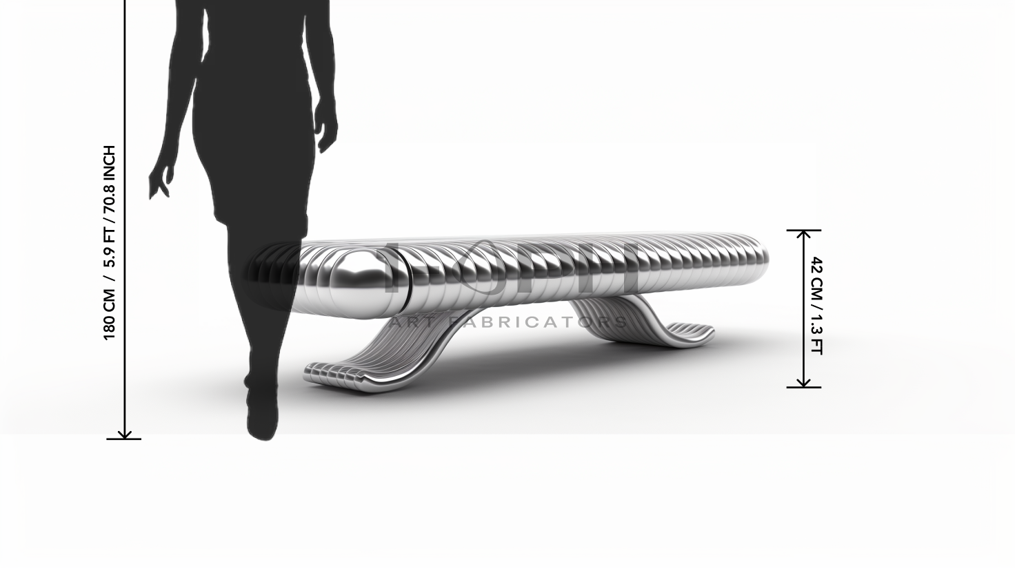 AeroWave Stainless Steel Bench