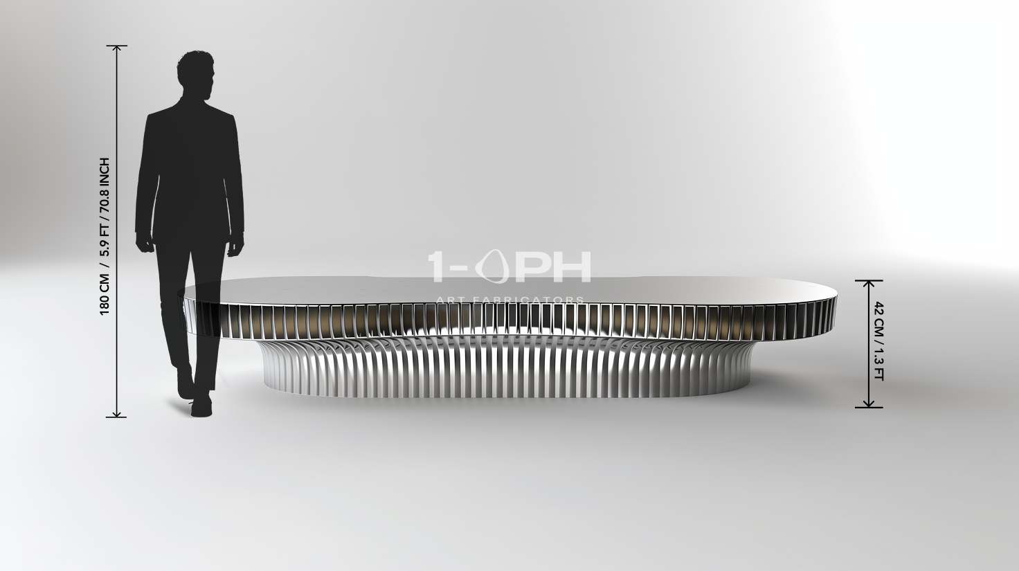 Aero Rib Stainless Steel Bench