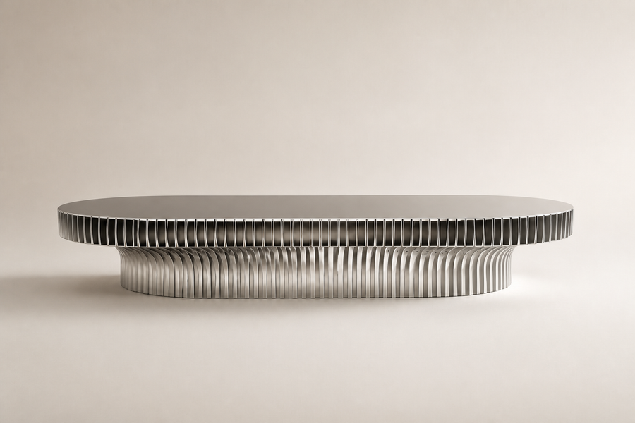 Aero Rib Stainless Steel Bench