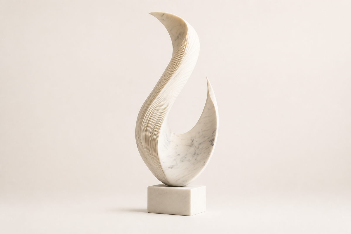 Alcornal — Marble sculpture by 1-OPH