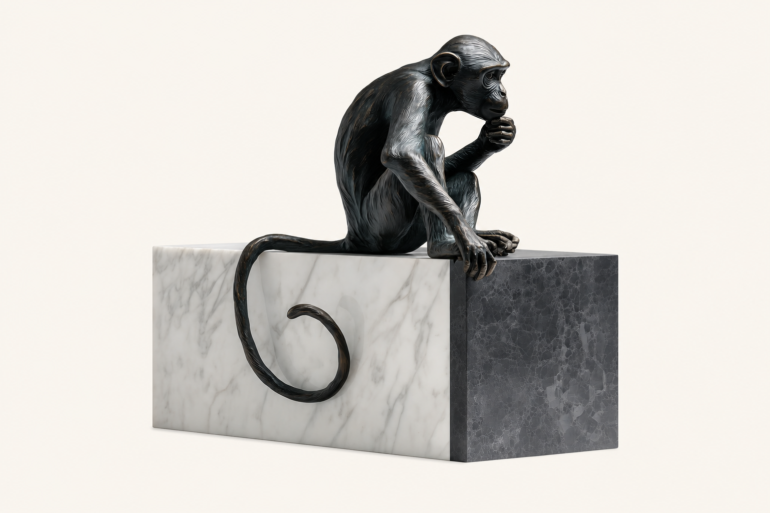 Espinar — Bronze on marble sculpture by 1-OPH