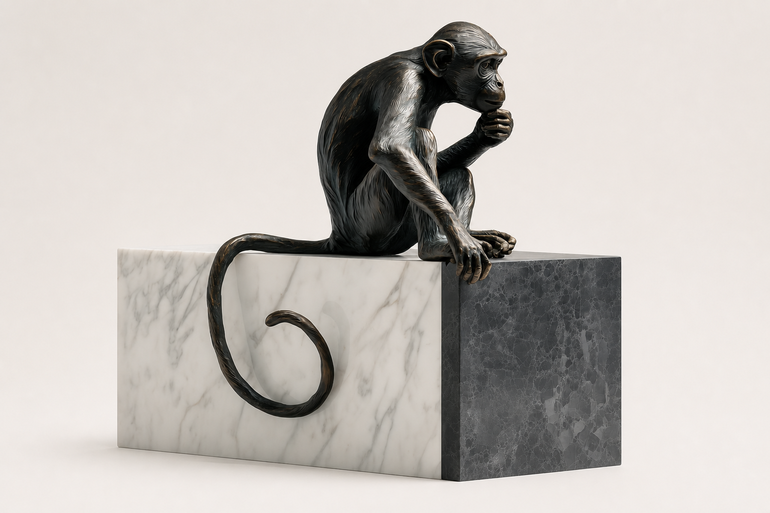 Espinar — Bronze on marble sculpture by 1-OPH