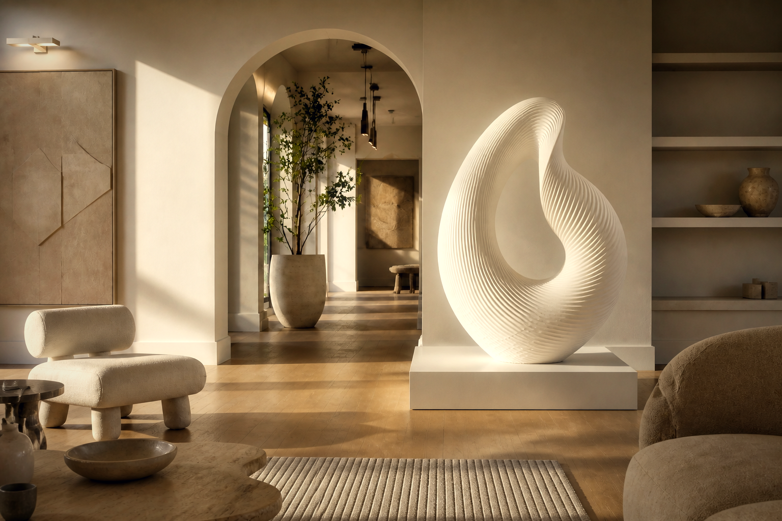 Acrux — Marble sculpture by 1-OPH