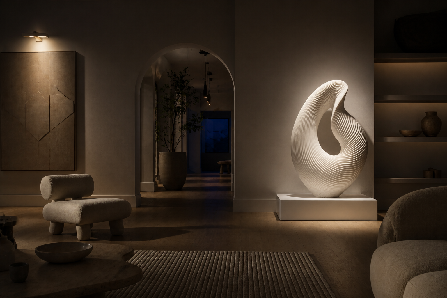 Acrux — Marble sculpture by 1-OPH