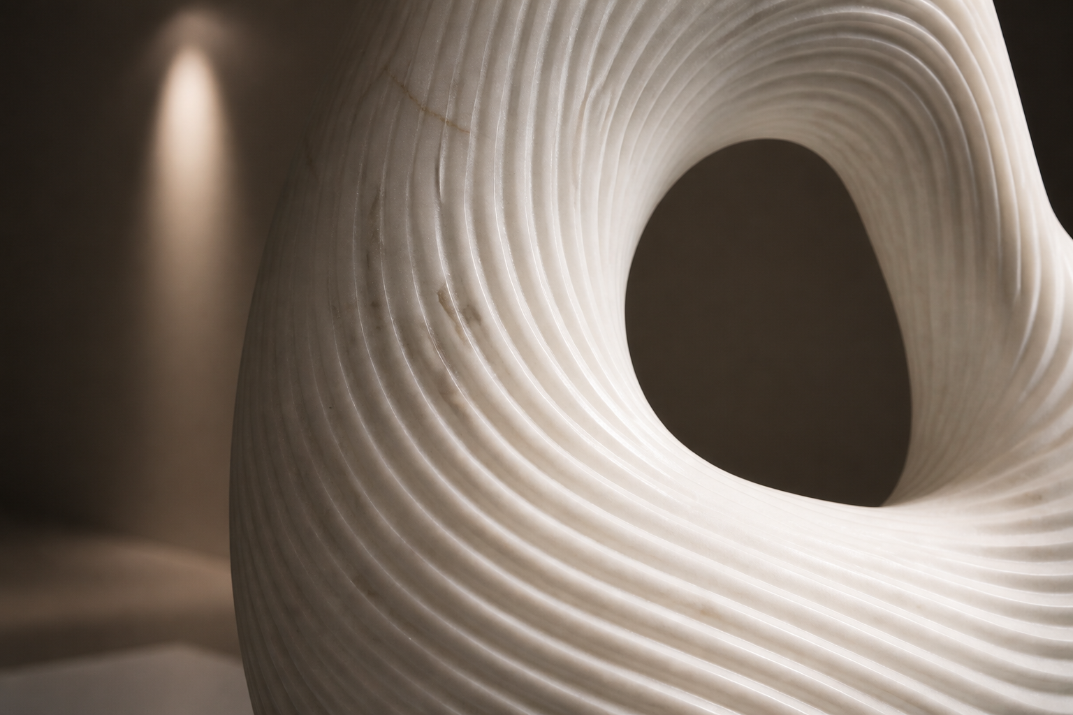 Acrux — Marble sculpture by 1-OPH