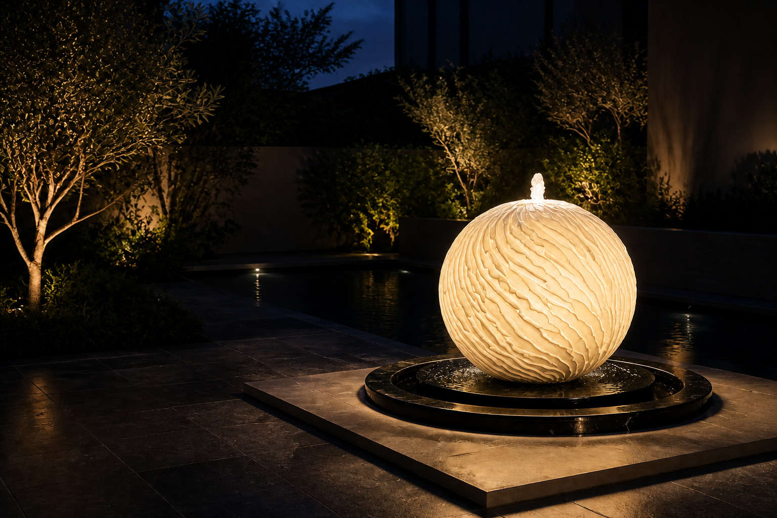 Aspidis — stone sphere fountain by 1-OPH