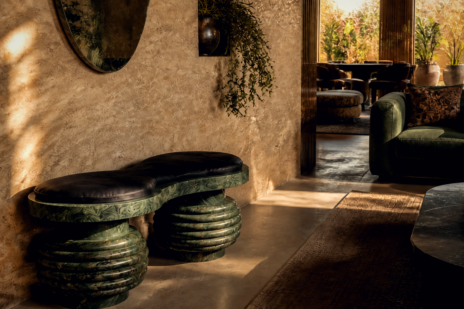 Sedara — stone sculptural bench by 1-OPH