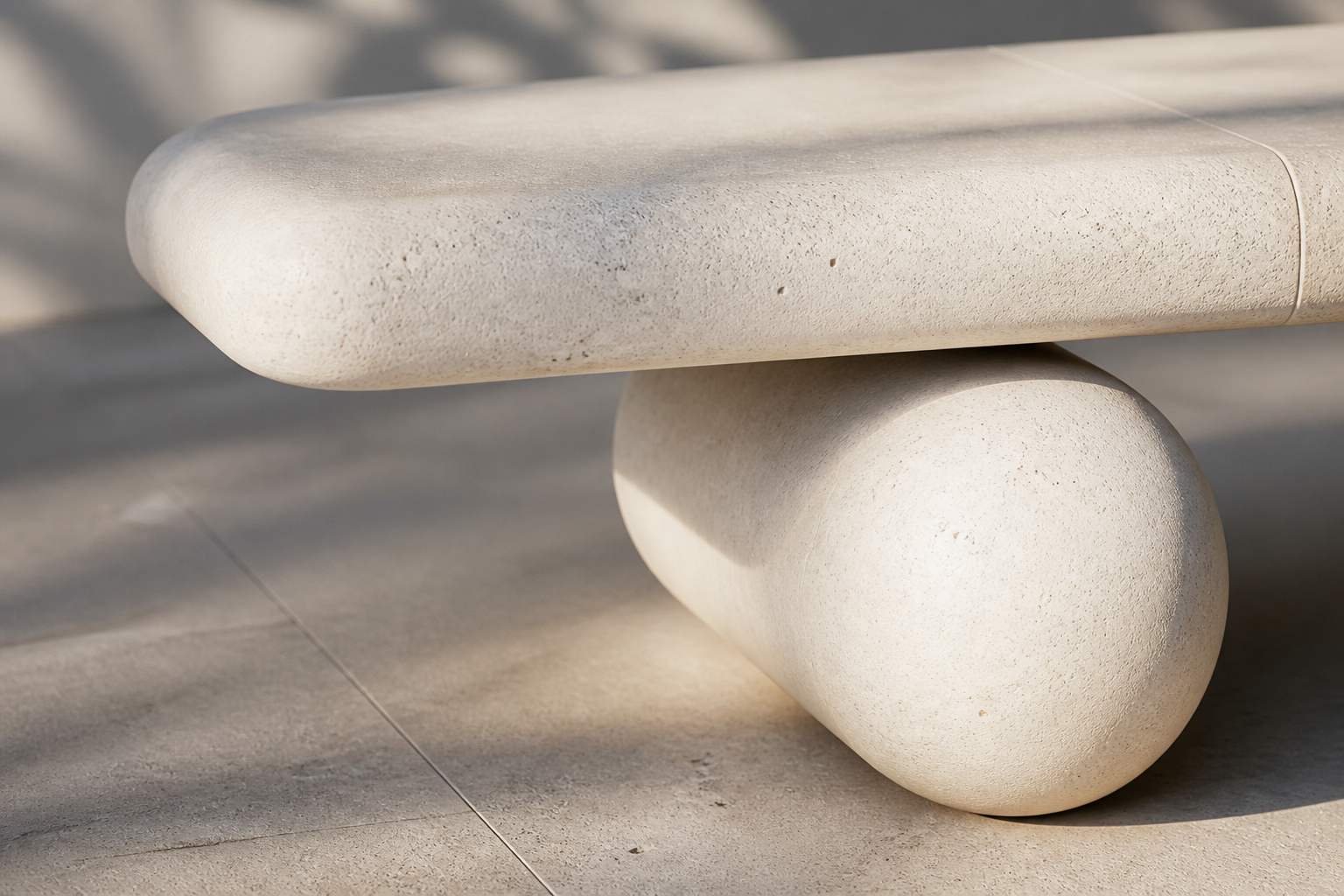 Lenire — stone sculptural bench by 1-OPH
