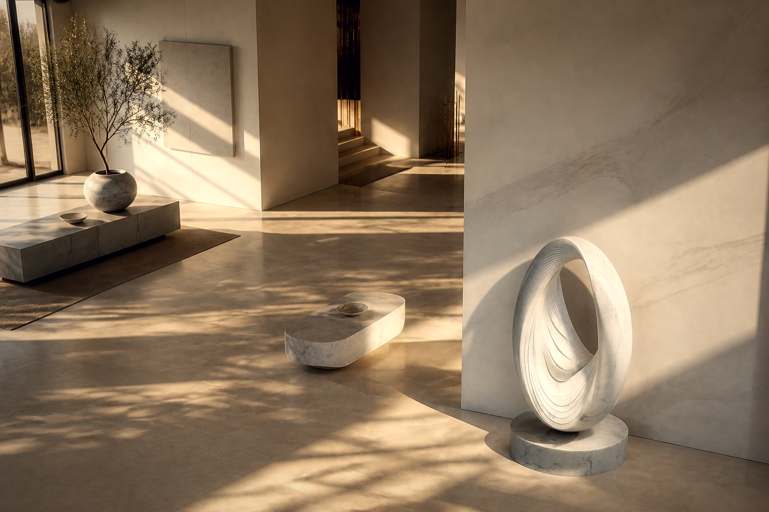 Origo — Marble egg sculpture by 1-OPH