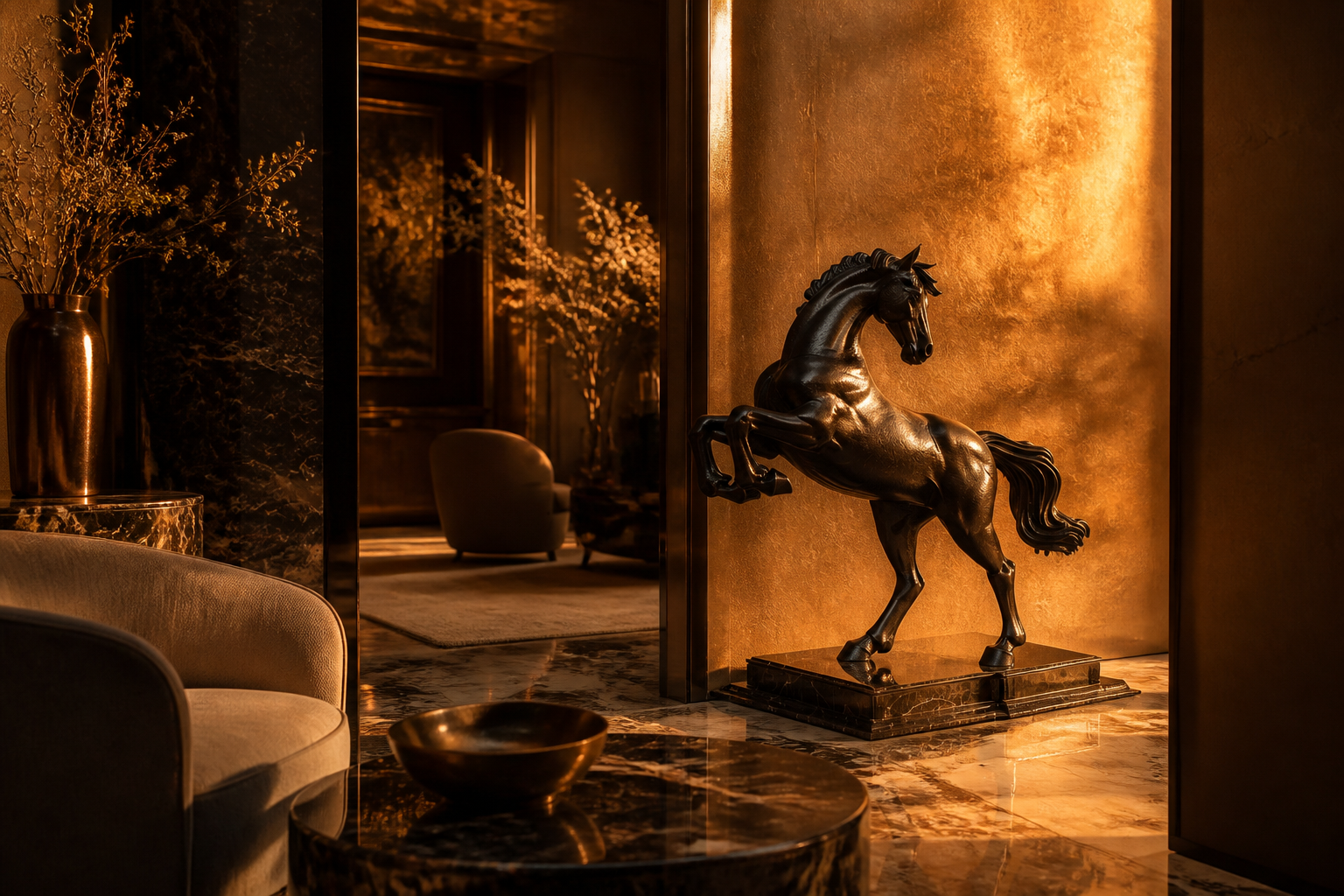 Mata — Bronze on marble sculpture by 1-OPH