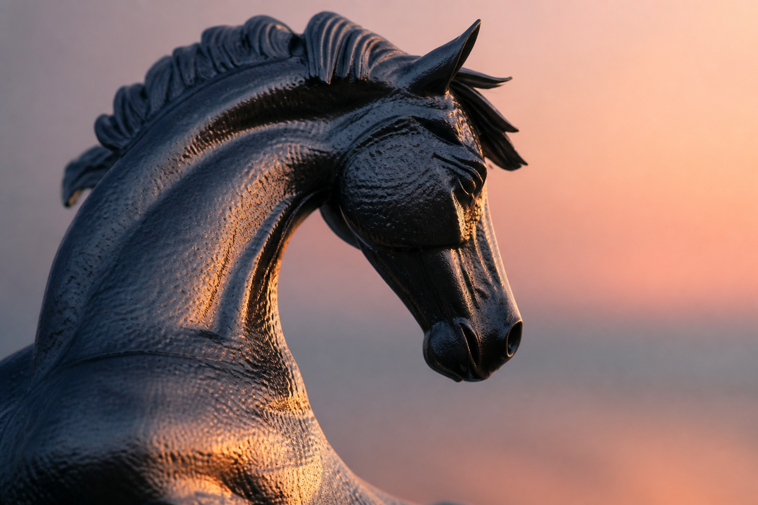 Mata — Bronze on marble sculpture by 1-OPH