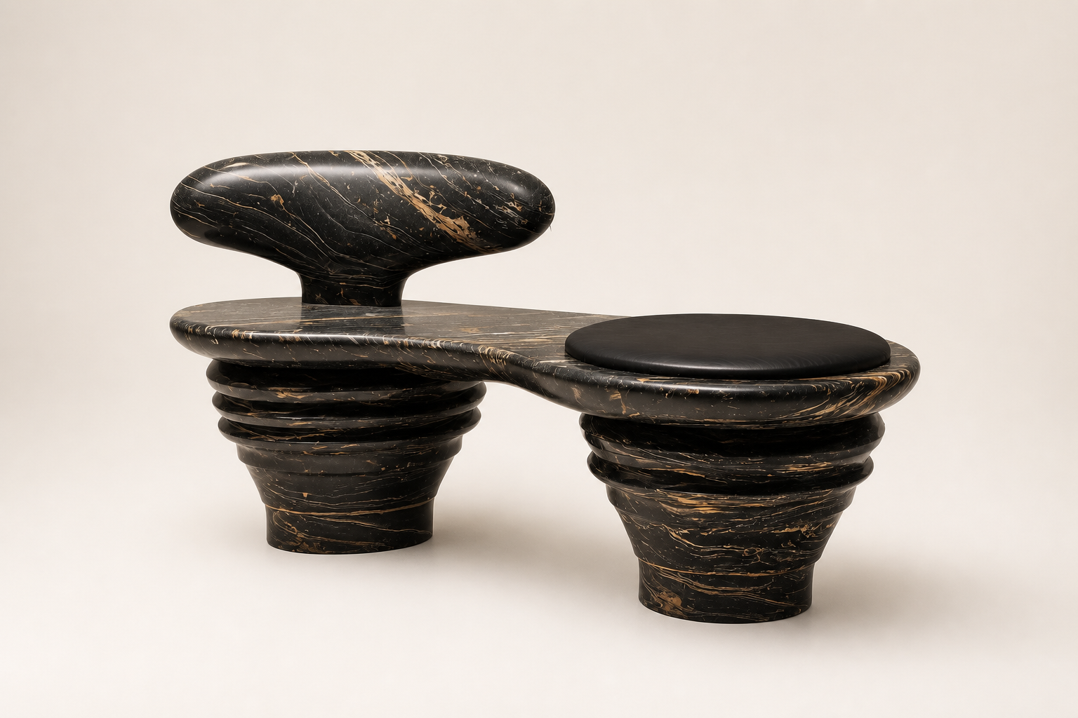 Sosta — stone sculptural bench by 1-OPH
