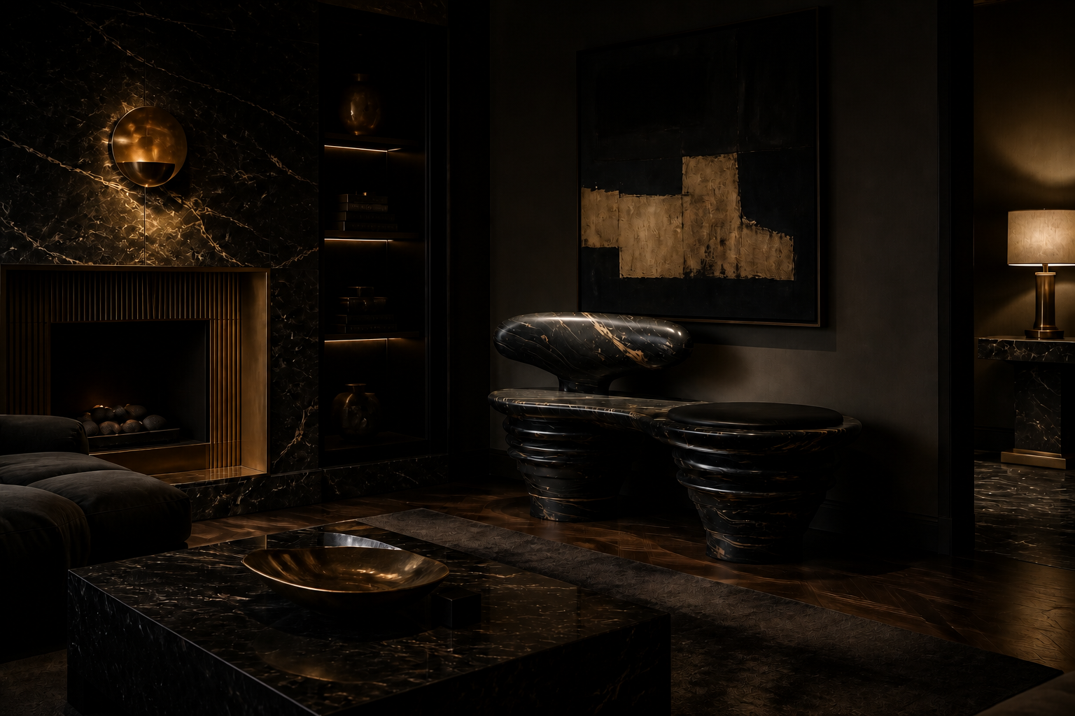 Sosta — stone sculptural bench by 1-OPH