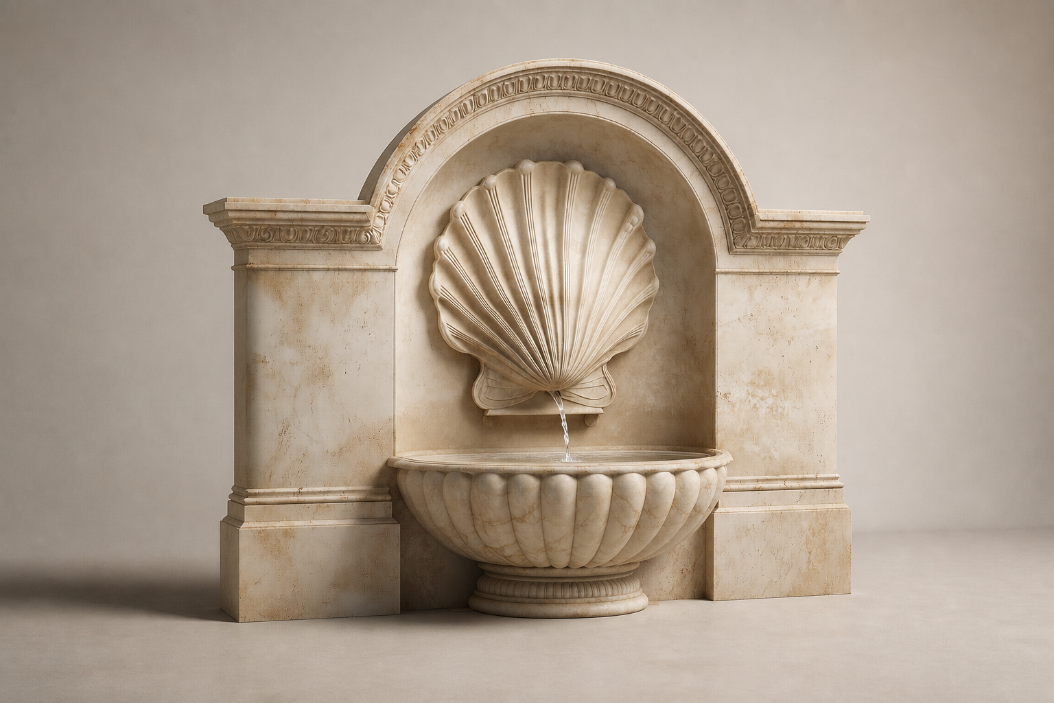 Shizuku — limestone wall fountain by 1-OPH
