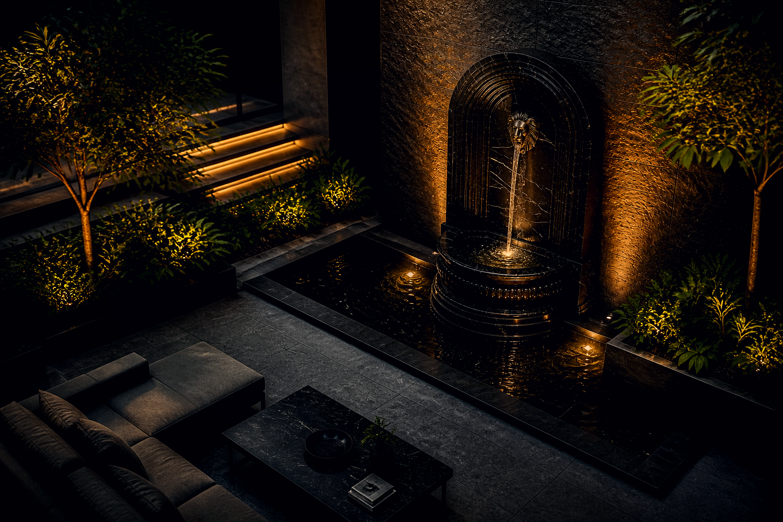 Saba — stone wall fountain by 1-OPH