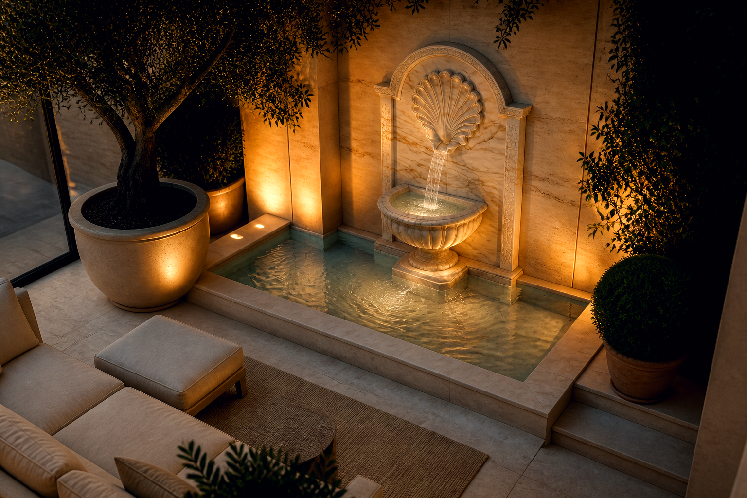 Nebbia — stone wall fountain by 1-OPH