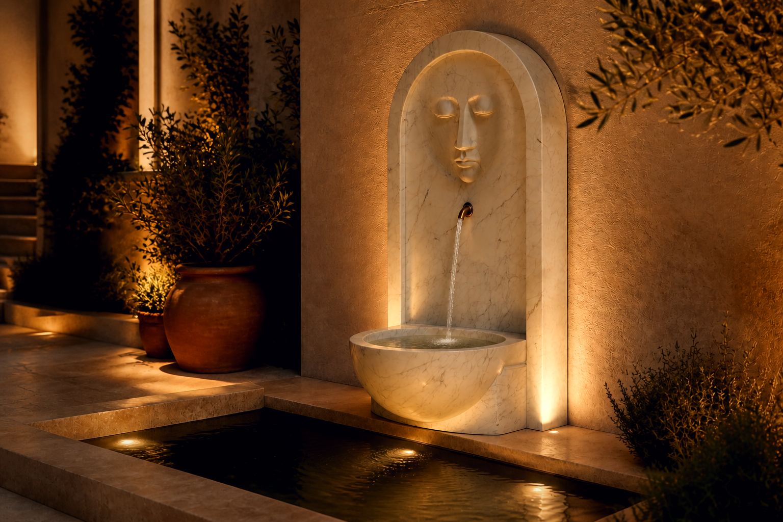 Caligo — stone wall fountain by 1-OPH