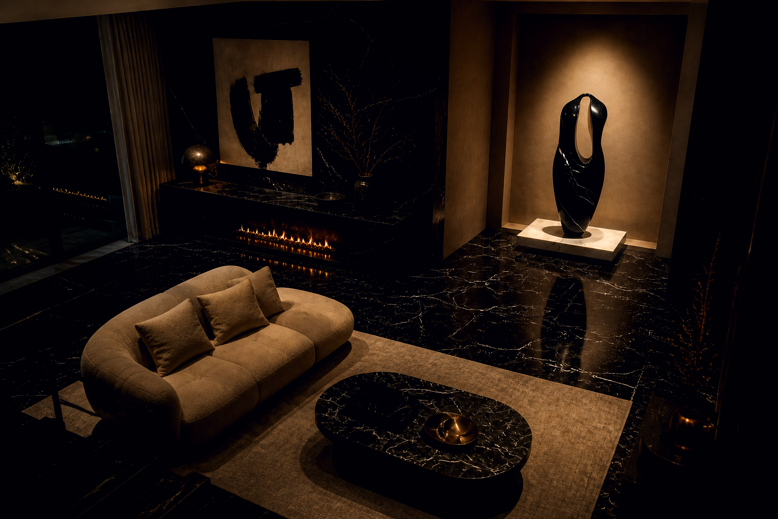 Himal — black marble monolith by 1-OPH