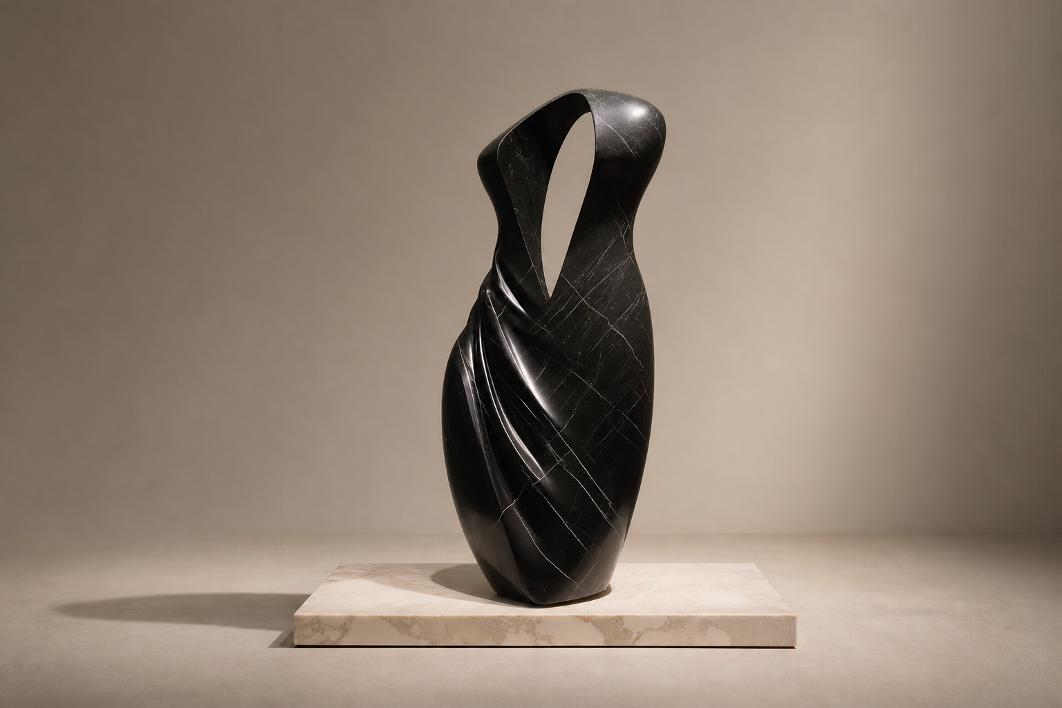 Mesa — black marble monolith by 1-OPH