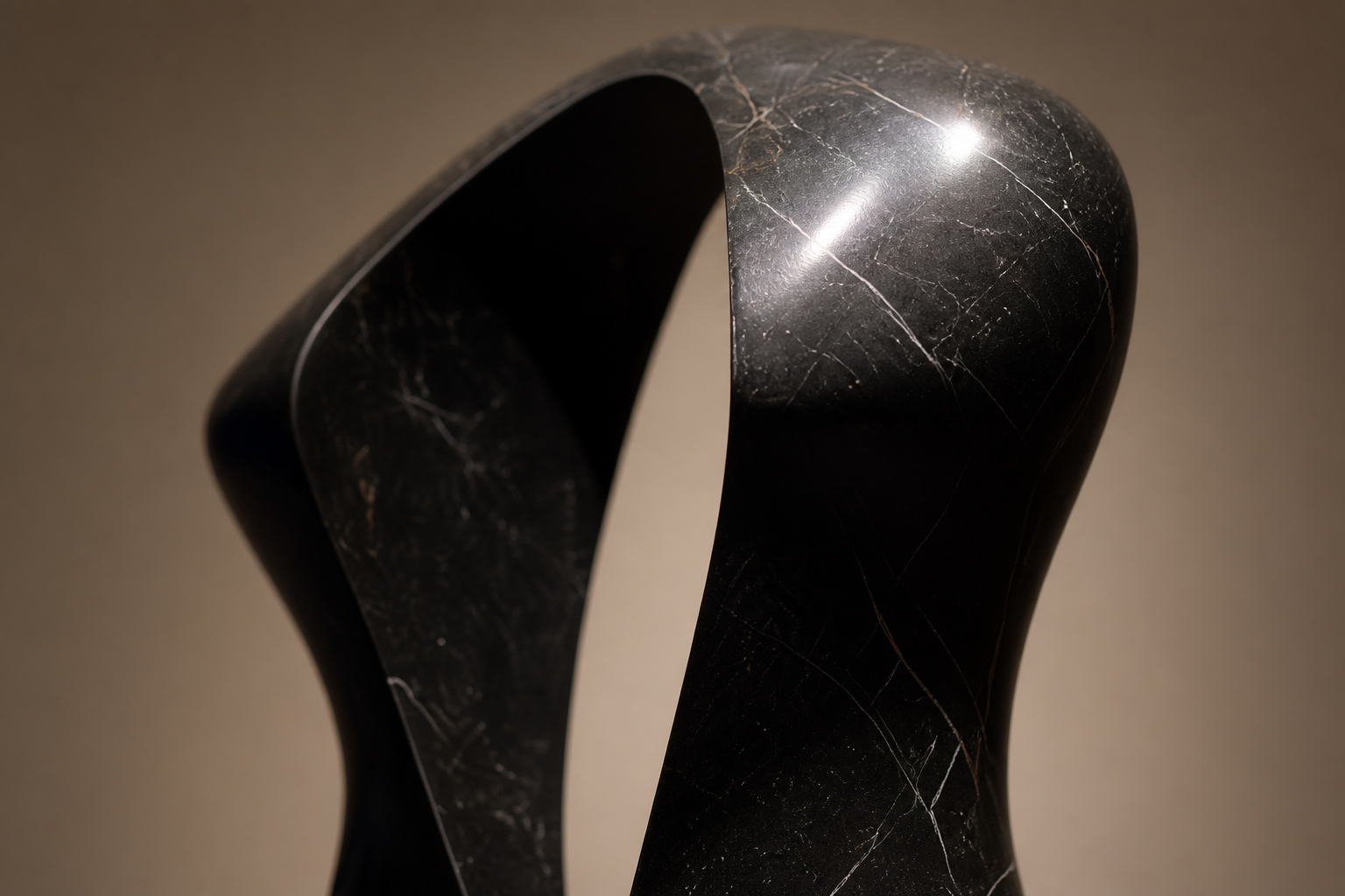 Mesa — black marble monolith by 1-OPH