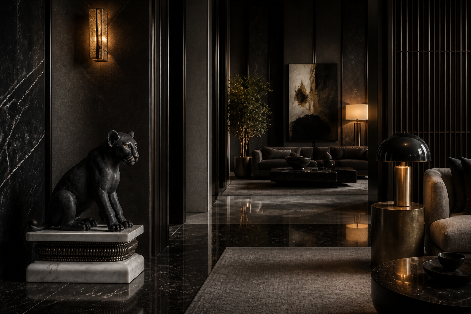 Zarzal — Bronze on marble sculpture by 1-OPH