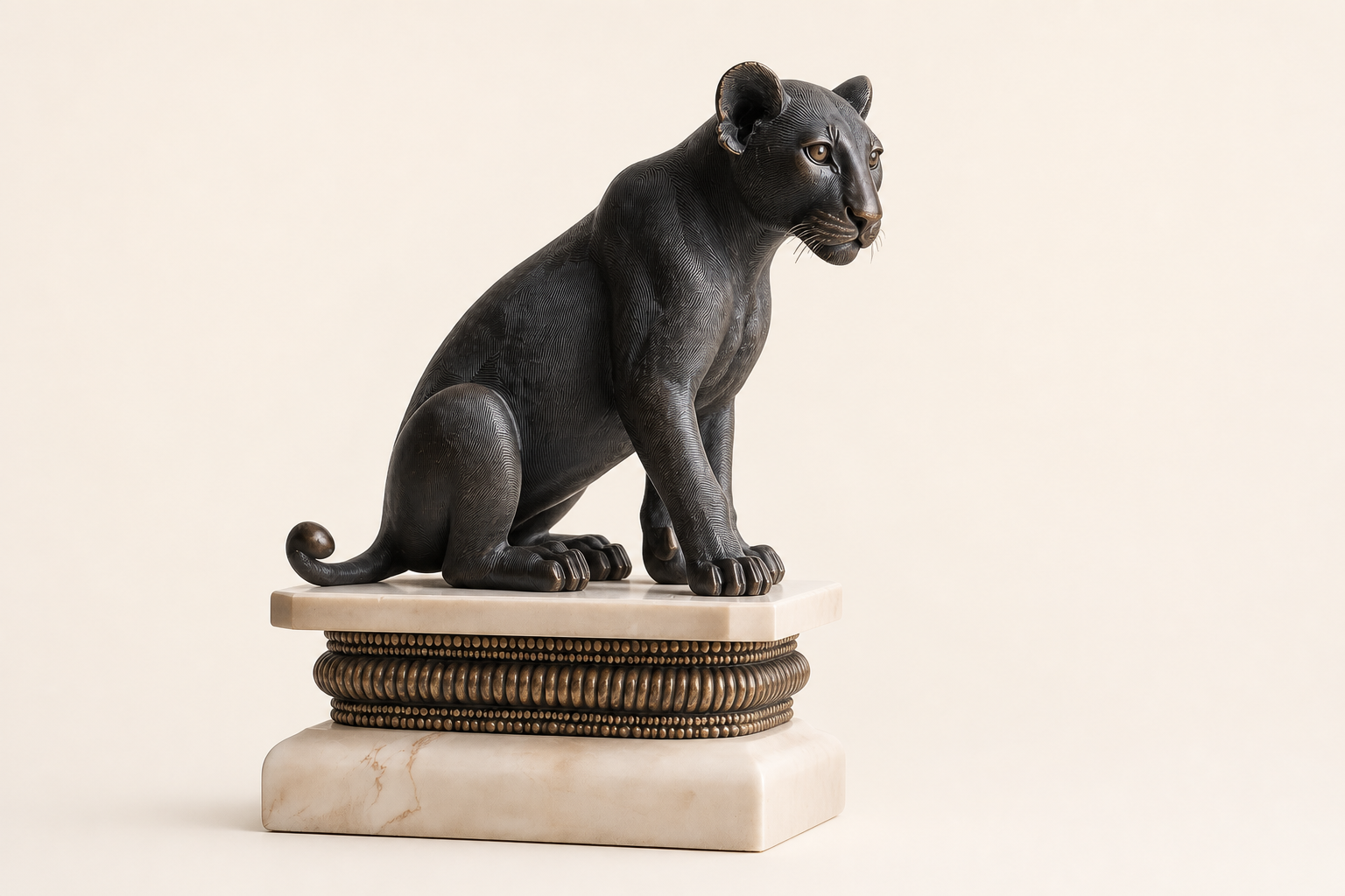 Zarzal — Bronze on marble sculpture by 1-OPH
