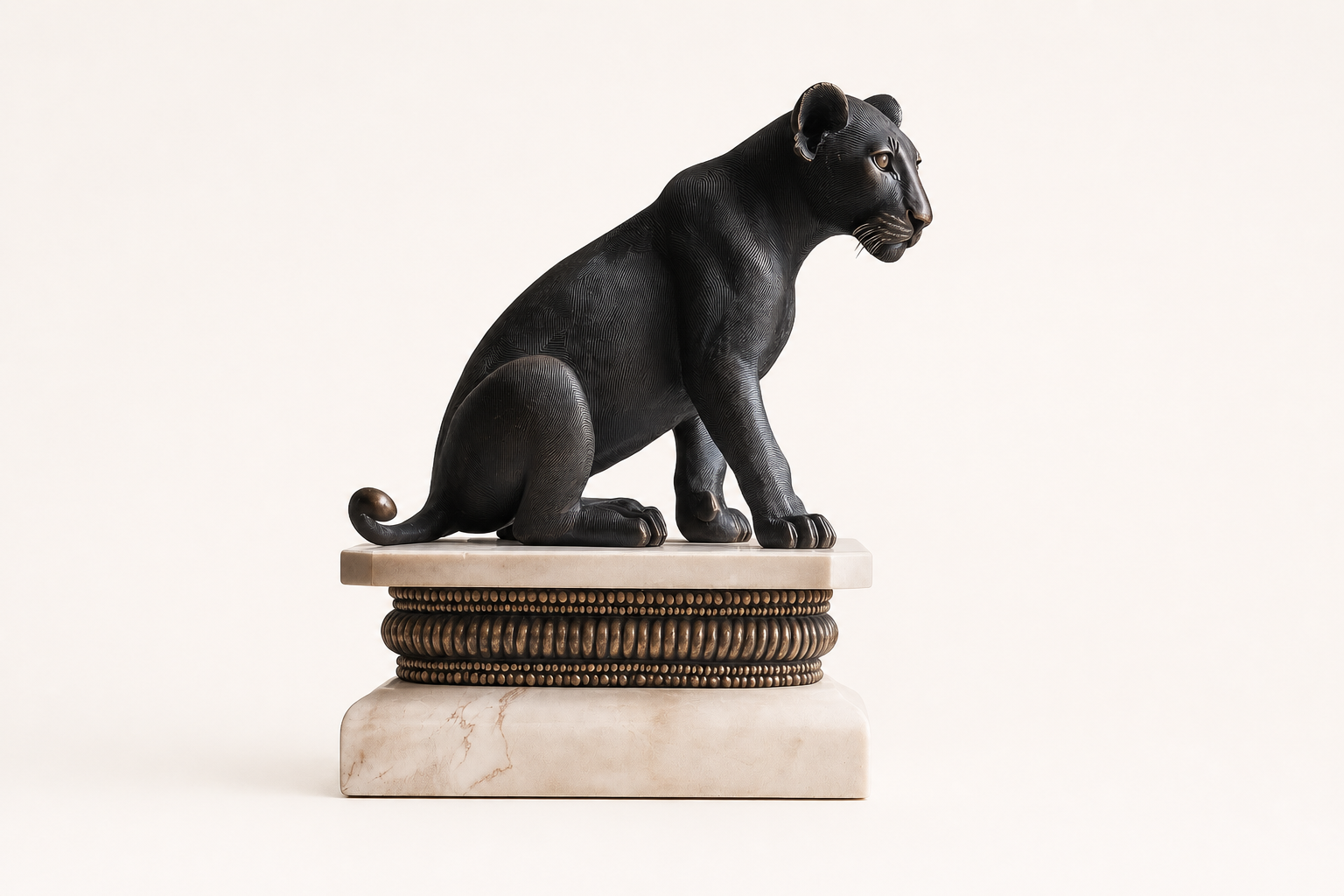Zarzal — Bronze on marble sculpture by 1-OPH