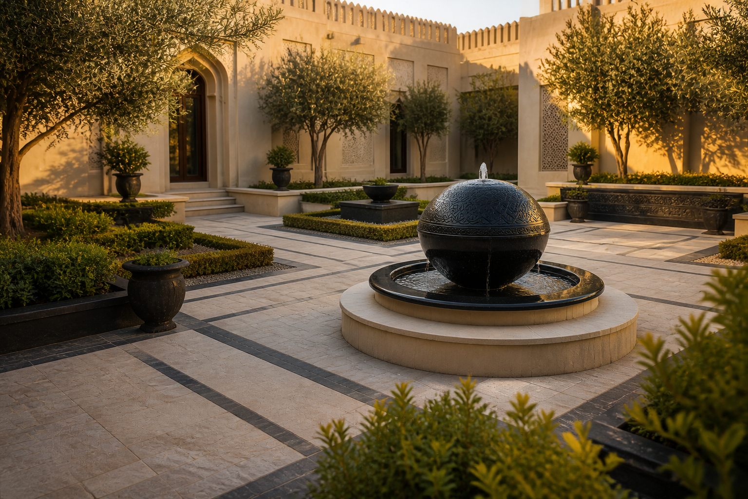 Chaska — stone sphere fountain by 1-OPH