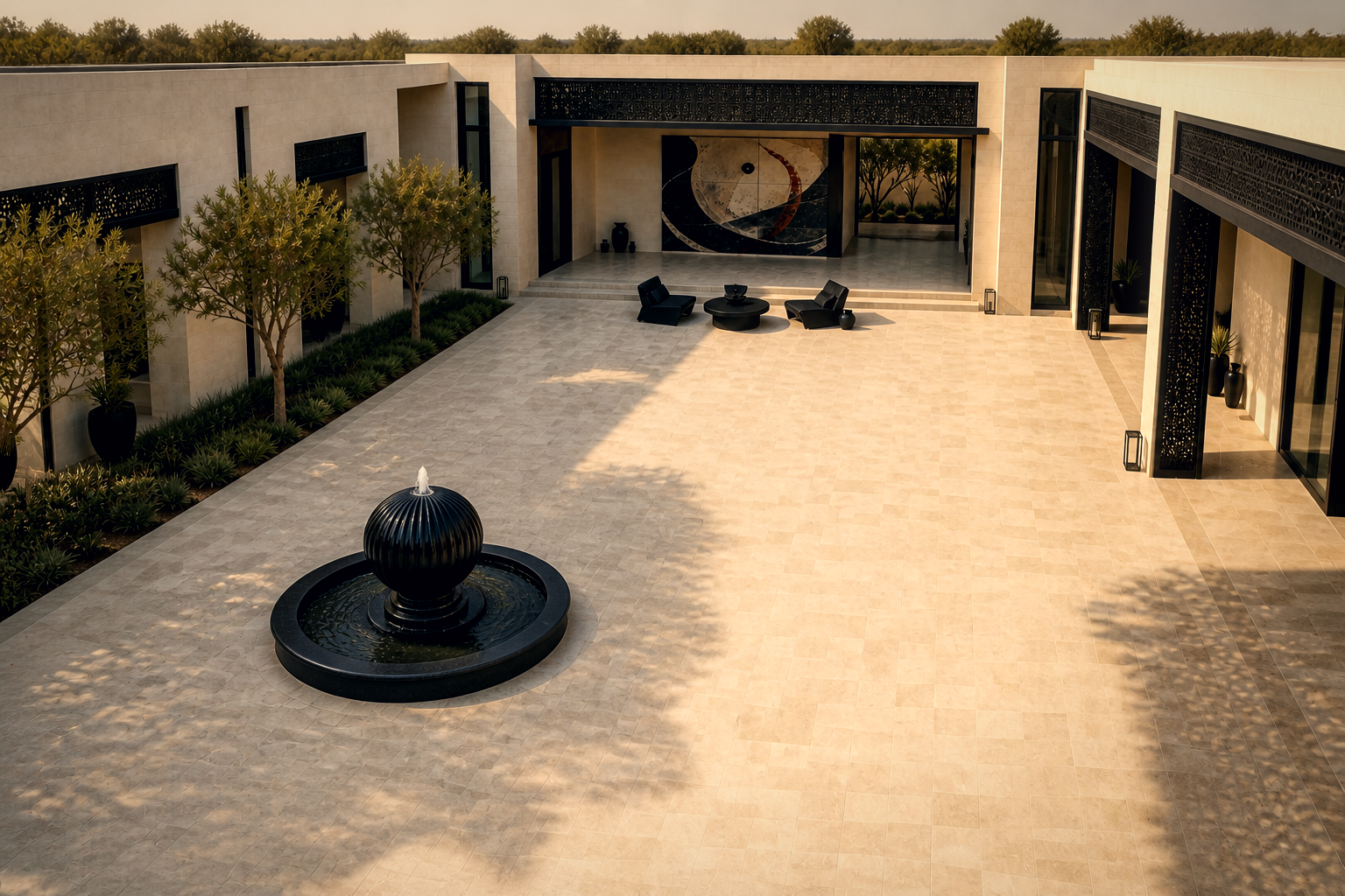 Nadir — stone sphere fountain by 1-OPH